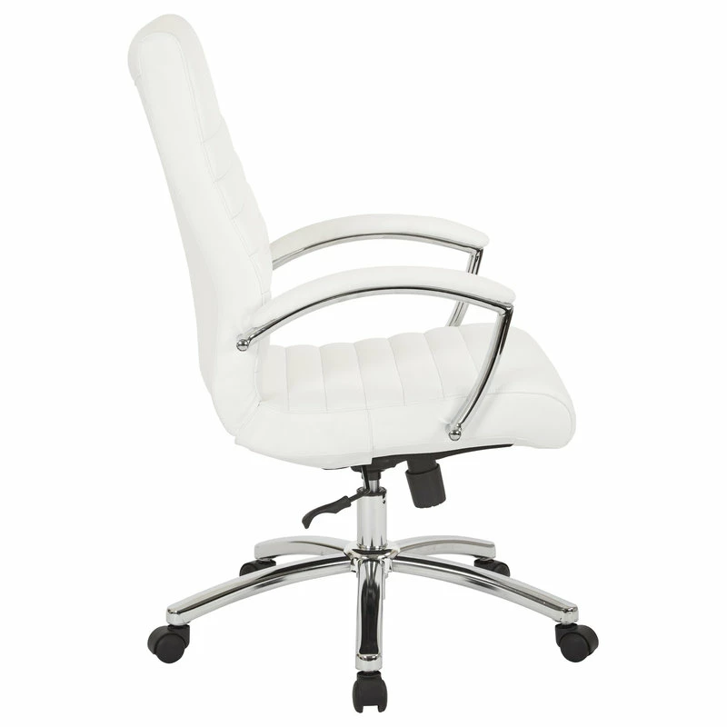 Brand new ๐ Office Star Products Executive Mid-Back Chair, White ๐คฉ - Image 2