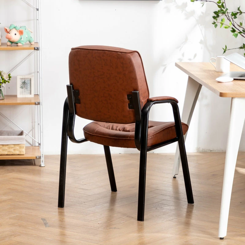 Discount ๐ Btexpert Keith Leather Reception Chair, Black, Espresso ๐ - Image 2