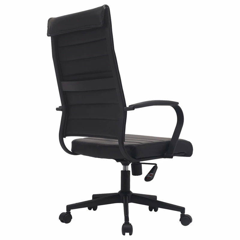 Wholesale ๐งจ Homedotdot Ergonomic High Back Swivel Boss Ribbed PU Leather Office Chair Modern, All Black โค๏ธ - Image 7