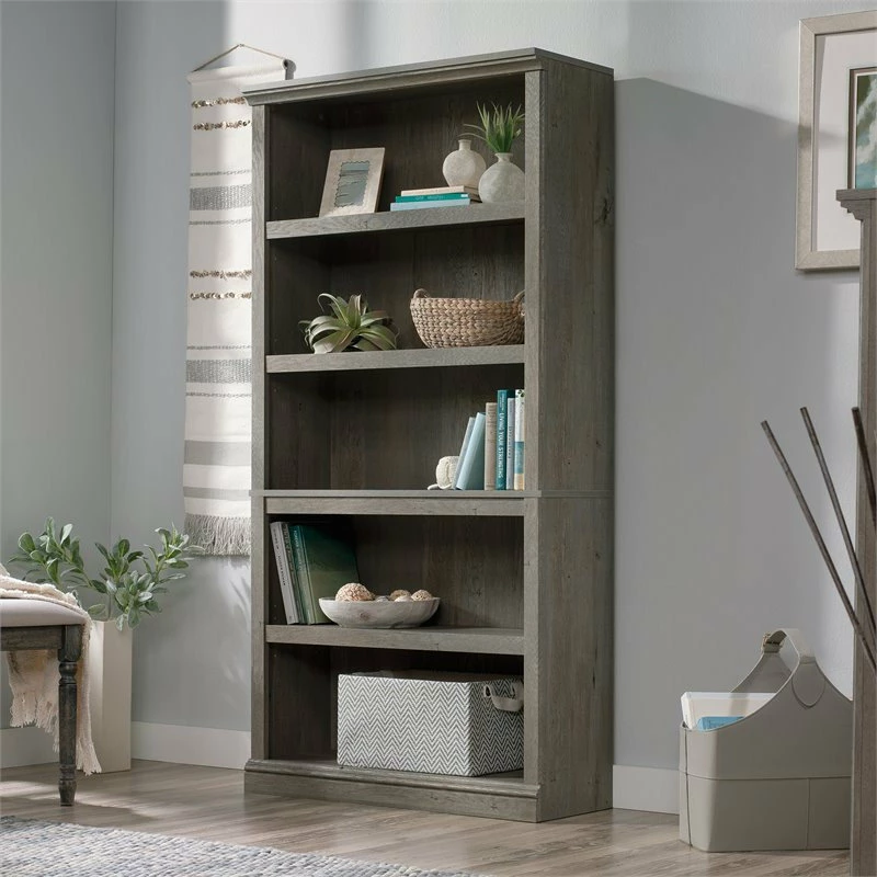 Best Pirce ❤️ Sauder Misc Storage 5-Shelf Tall Wood Bookcase In Mystic Oak 🤩 - Image 2