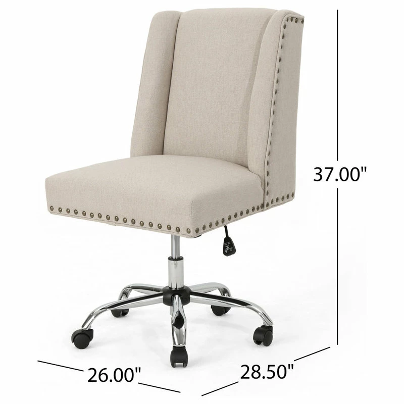 Budget 🎁 GDFStudio GDF Studio Quentin Contemporary Fabric Swivel Office Chair 🌟 - Image 3