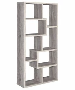 Budget 😍 Coaster Home Furnishings Coaster Contemporary Tall Spacious Wooden Bookcase In Gray Driftwood 😉