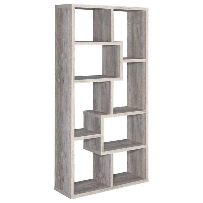 Budget 😍 Coaster Home Furnishings Coaster Contemporary Tall Spacious Wooden Bookcase In Gray Driftwood 😉