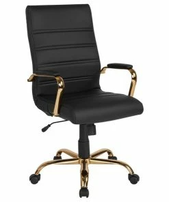 Cheap 😀 Flash Furniture High Back Leather Swivel Office Chair In Black 👍