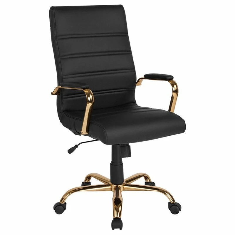 Cheap 😀 Flash Furniture High Back Leather Swivel Office Chair In Black 👍