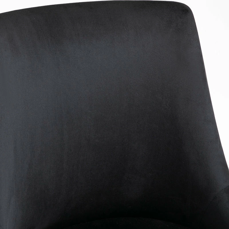 Deals 🥰 Meridian Furniture Karina Swivel And Adjustable Velvet Office Chair, Black, Rich Gold Base ✔️ - Image 7