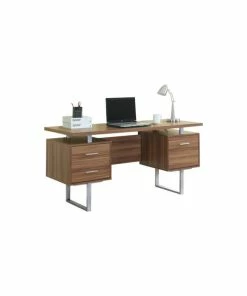 Best reviews of 🎁 Monarch 60" Hollow Core Office Desk In Walnut ✔️