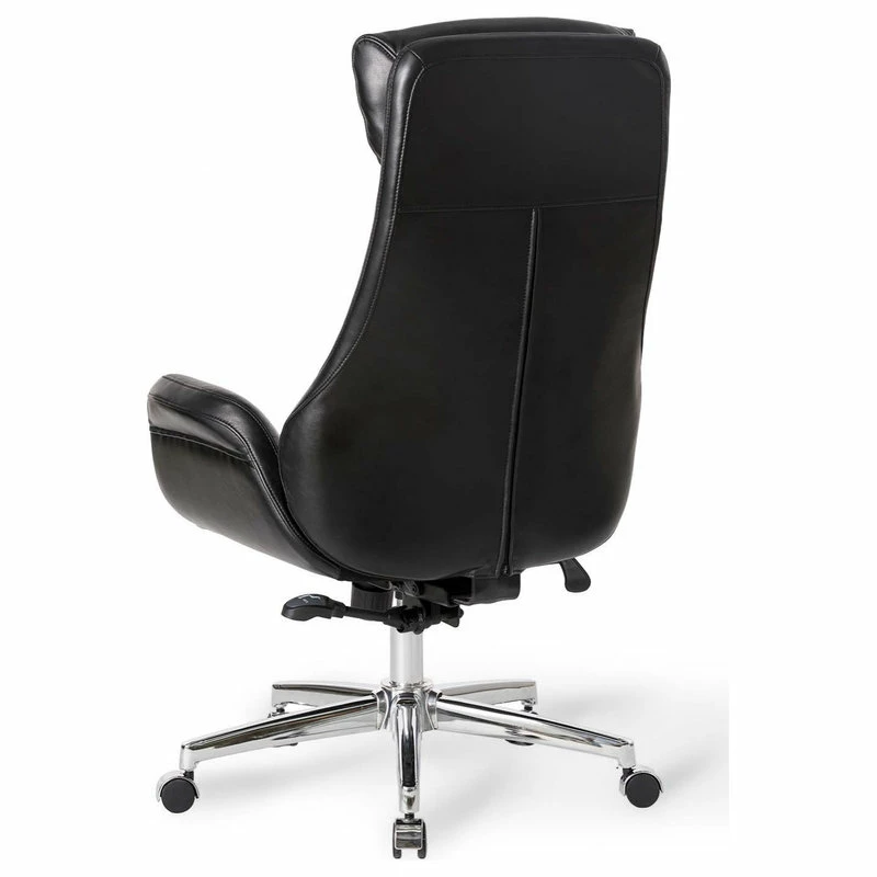 Brand new ๐ Glitzhome Mid-Century Modern Air Leatherette Adjustable Swivel High Back Office, Black ๐ - Image 13