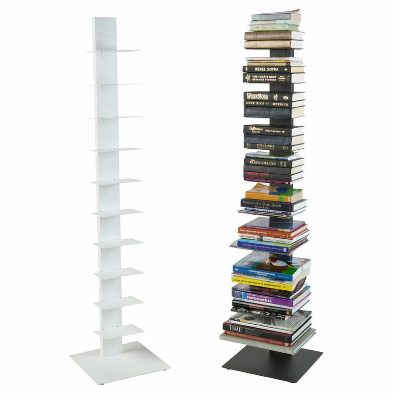 Deals ❤️ Euro Style Sapiens 60" Bookcase Tower, White 😀 - Image 4