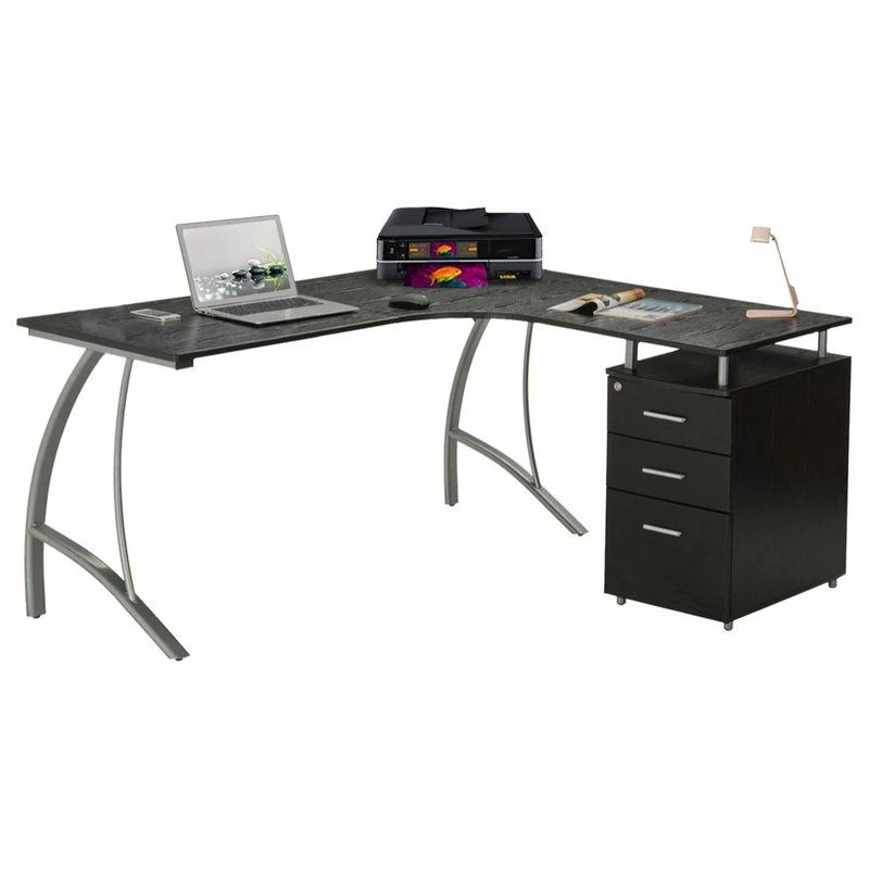 Top 10 ๐ Rta Products- L Techni Mobili L-Shape Corner Desk With File Cabinet ๐ - Image 3