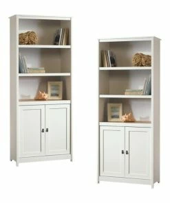 Brand new 🥰 Sauder (Set Of 2) Cottage Style 3 Shelf Bookcase In Soft White ⭐