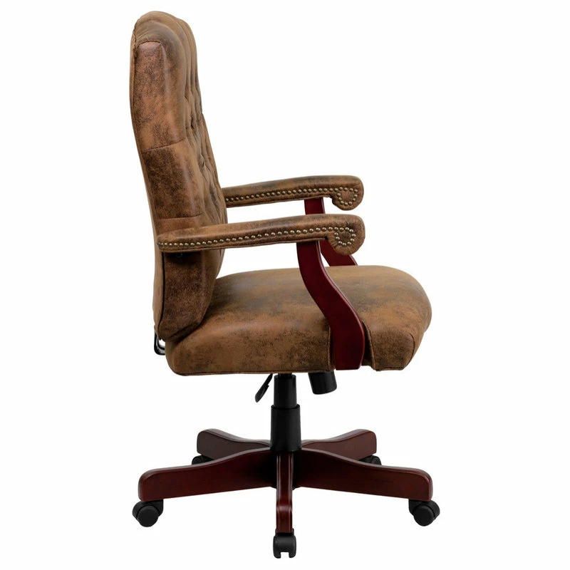 Buy ๐ Flash Furniture Bomber Brown Classic Executive Swivel Office Chair 802-BRN-GG ๐ฅ - Image 2