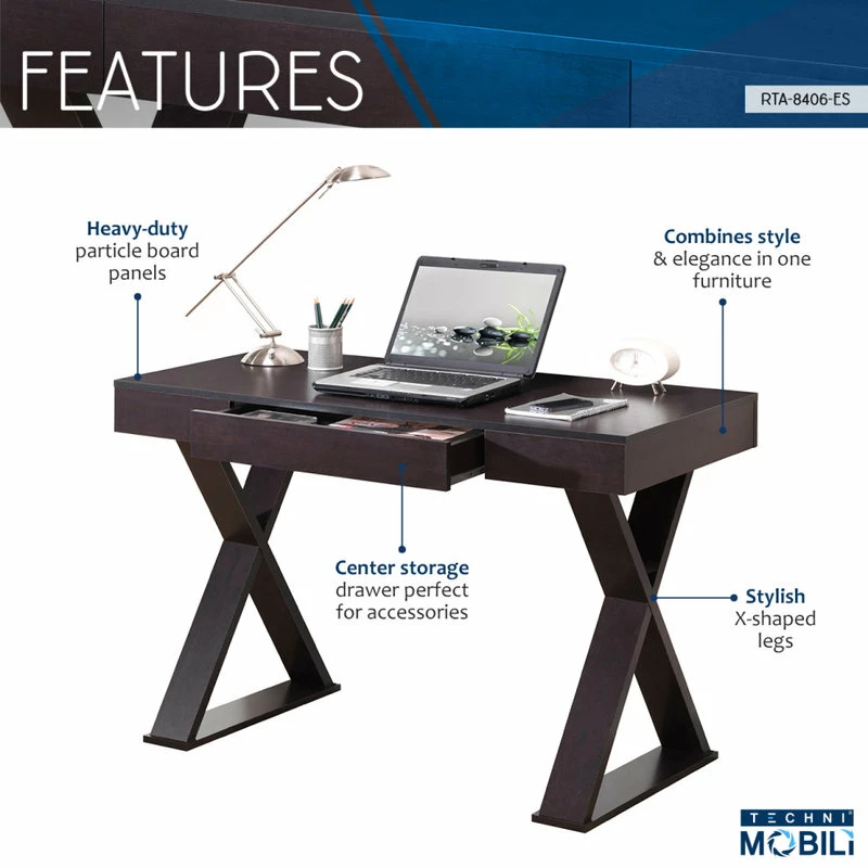 Coupon ๐งจ Rta Products- L Techni Mobili Trendy Desk With Drawer Espresso ๐งจ - Image 6