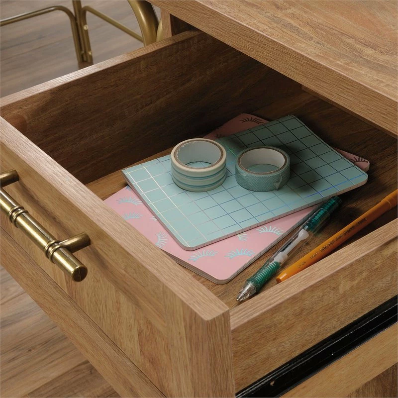 Deals π― Sauder Coral Cape Home Office Wood L-Shaped Desk In Sindoori Mango And Gold π - Image 4