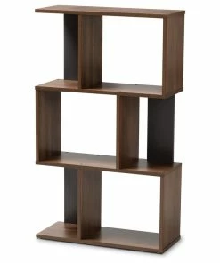 Coupon 😍 Baxton Studio Legende Brown And Dark Gray Display Bookcase 😀
