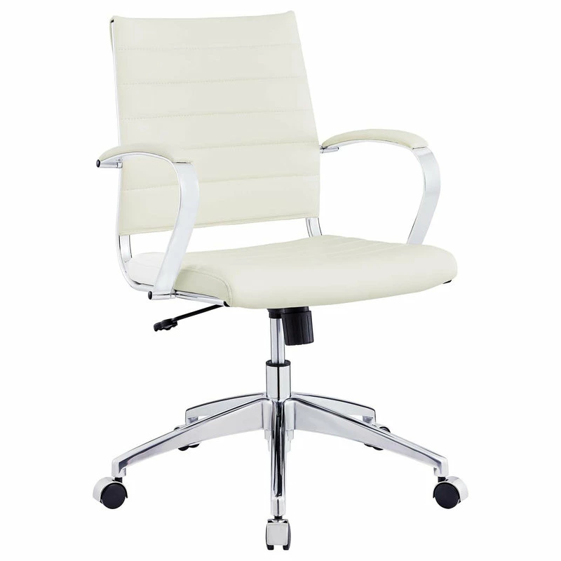 Flash Sale ๐ LexMod Jive Mid Back Faux Leather Office Chair, Cream/White ๐ฏ - Image 3