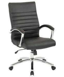Deals โค๏ธ Office Star Products Executive Mid-Back Chair, Black ๐