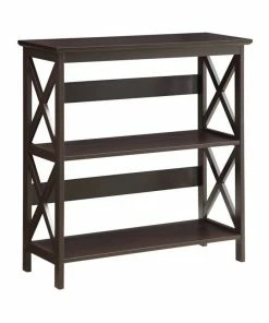 Wholesale ⭐ Convenience Concepts Oxford Three-Tier Bookcase In Espresso Wood Finish 🥰
