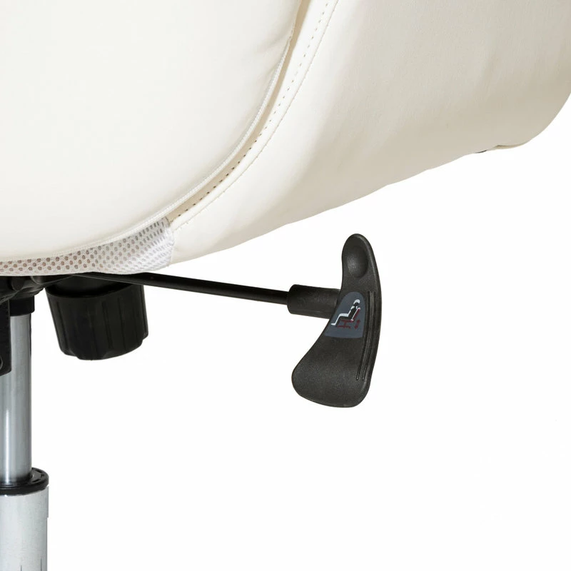 Best reviews of โ๏ธ Glitzhome Mid-Century Leatherette Adjustable Swivel High Back Office Chair, Cream White ๐ - Image 13
