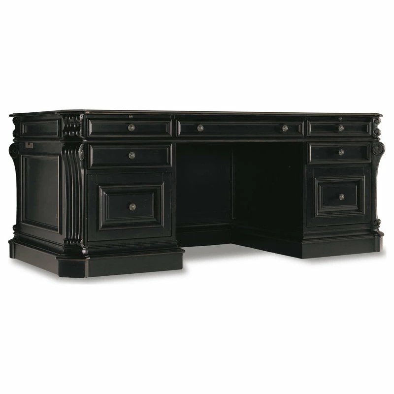 Deals โ Hooker Furniture Telluride 76" Executive Desk With Leather Panels ๐ฅ - Image 2