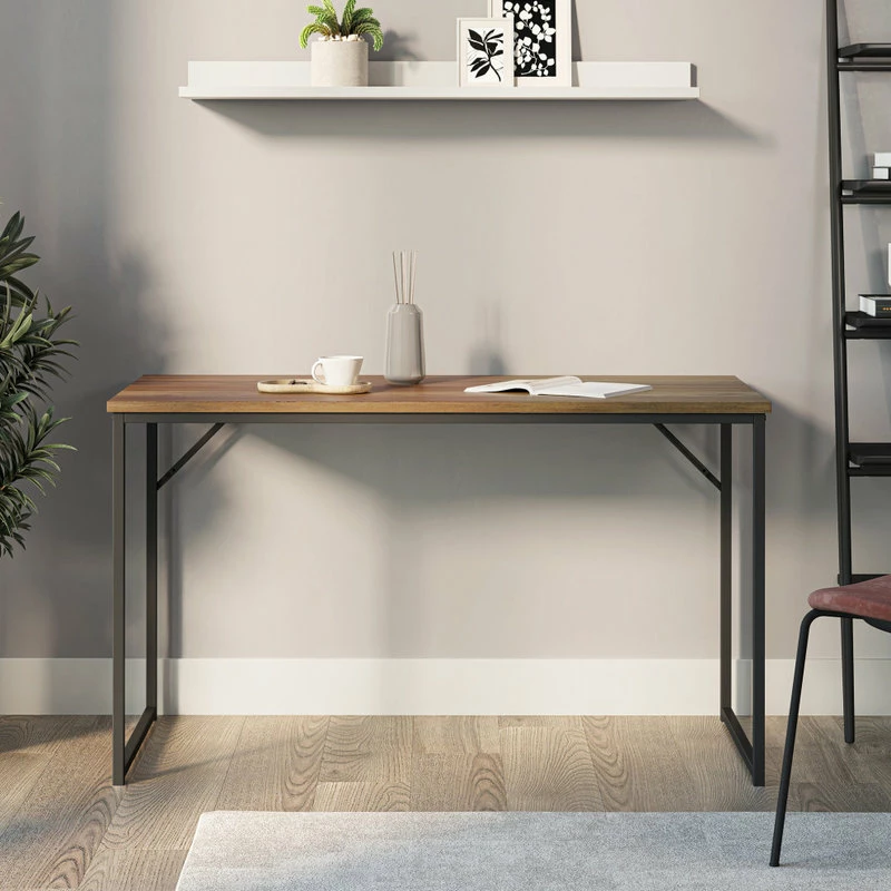 Best Pirce ๐ Belleze 47" Barton Industrial Computer Desk, Rustic Oak โค๏ธ - Image 2