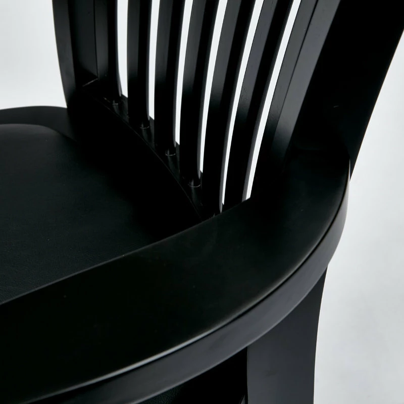 Hot Sale ⌛ Office Star Products Deluxe Wood Banker's Chair With Vinyl Padded Seat, Black ❤️ - Image 5