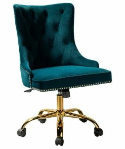 Best Sale 🎉 Karat Home Swivel Task Chair, Teal 🧨