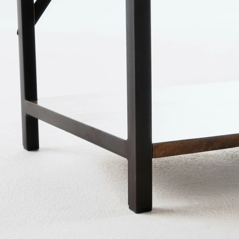 Hot Sale 👍 GDFStudio Relee Modern Industrial 4 Shelf Acacia Wood Slim Bookcase ❤️ - Image 7