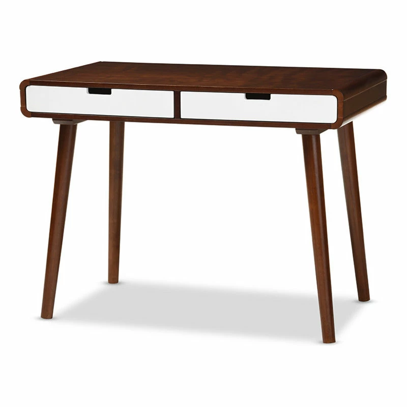 Wholesale ๐ Baxton Studio Casarano Wood Home Office Writing Desk, White And Brown โ - Image 3