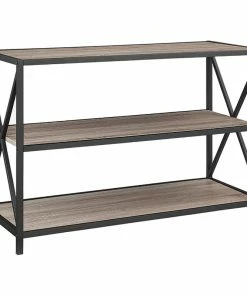 Brand new 💯 Walker Edison X Frame 40" Industrial Wood Bookshelf - Driftwood 🌟