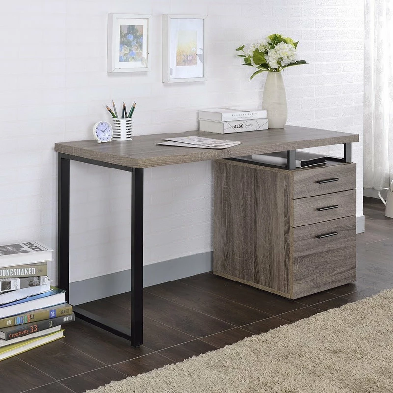 Cheap โ๏ธ Acme Furniture Coy Desk, Gray Oak ๐คฉ - Image 2