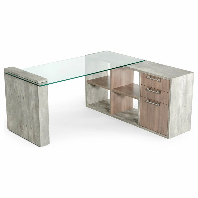 Discount ๐คฉ Vig Furniture Inc. Nova Domus Boston Modern Glass And Concrete Reversible Desk ๐ - Image 7