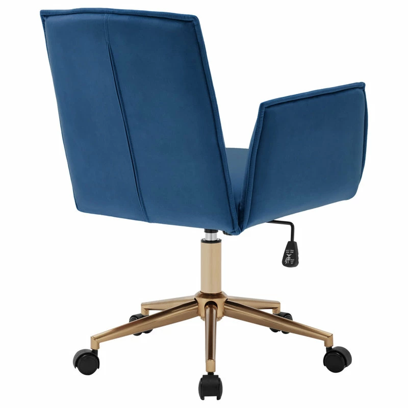 Wholesale π Duhome Elegant Lifestyle Flared Armrest Velvet Task Chair, Dark Blue π - Image 5