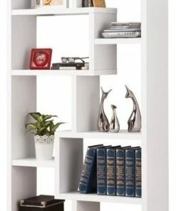 Best deal 🎁 Bowery Hill Asymmetrical Bookcase In White ✔️