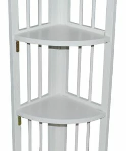 Brand new 🥰 Casual Home 4-Shelf Corner Folding Bookcase, White 🤩