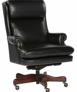 Best Pirce ⭐ Hekman Furniture Hekman Black Leather Executive Chair 👏
