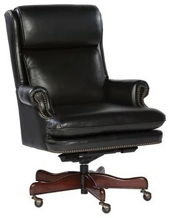 Best Pirce ⭐ Hekman Furniture Hekman Black Leather Executive Chair 👏
