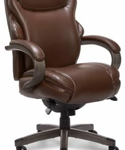 Hot Sale ⭐ La-Z-Boy Office La-Z-Boy Hyland Executive Office Chair With AIR Lumbar Technology Brown 👏