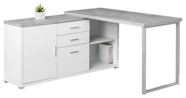 Buy ๐ Monarch Specialties Left Or Right Facing Computer Desk, White ๐